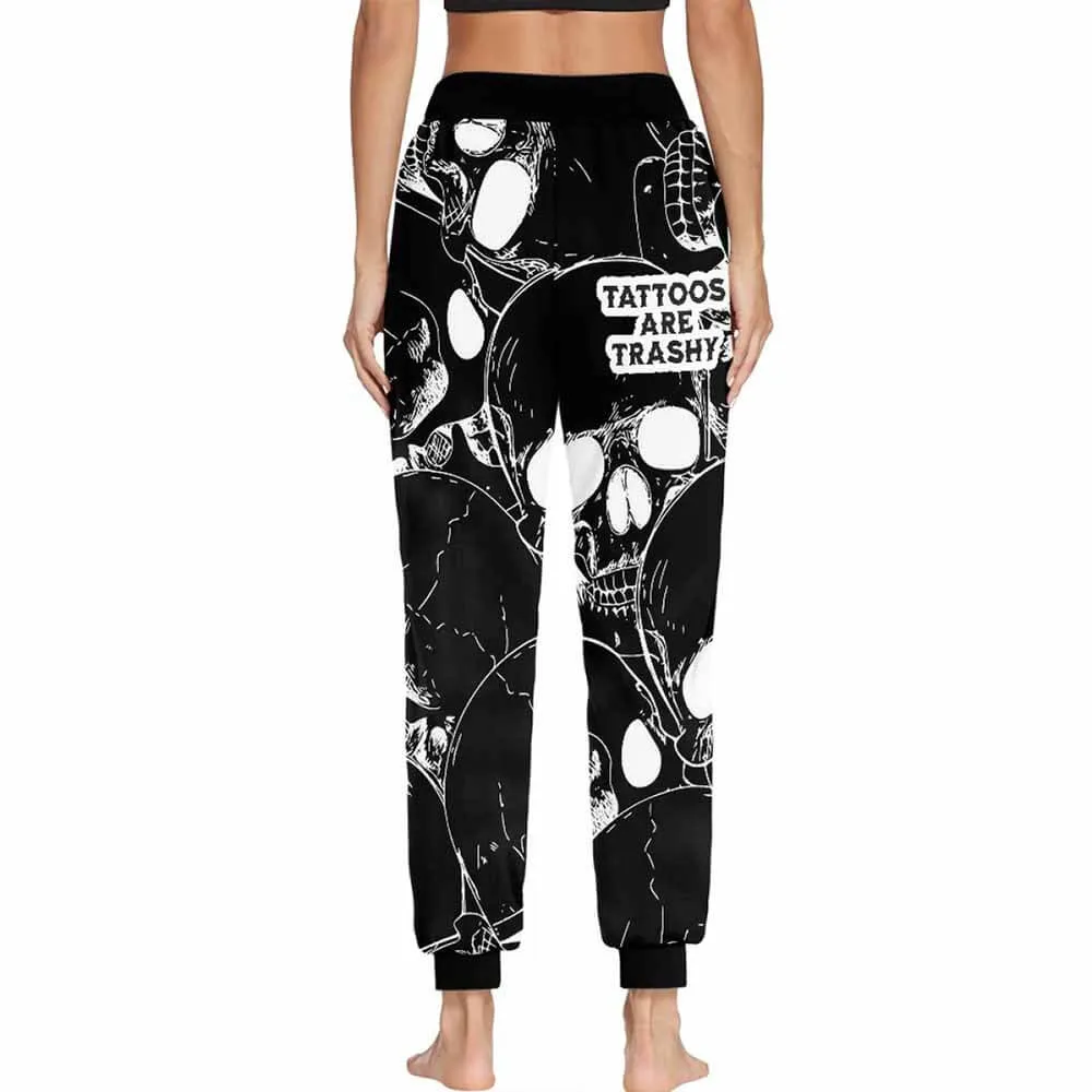Skull Head Tattoos Are Trashy Elastic Casual Pants