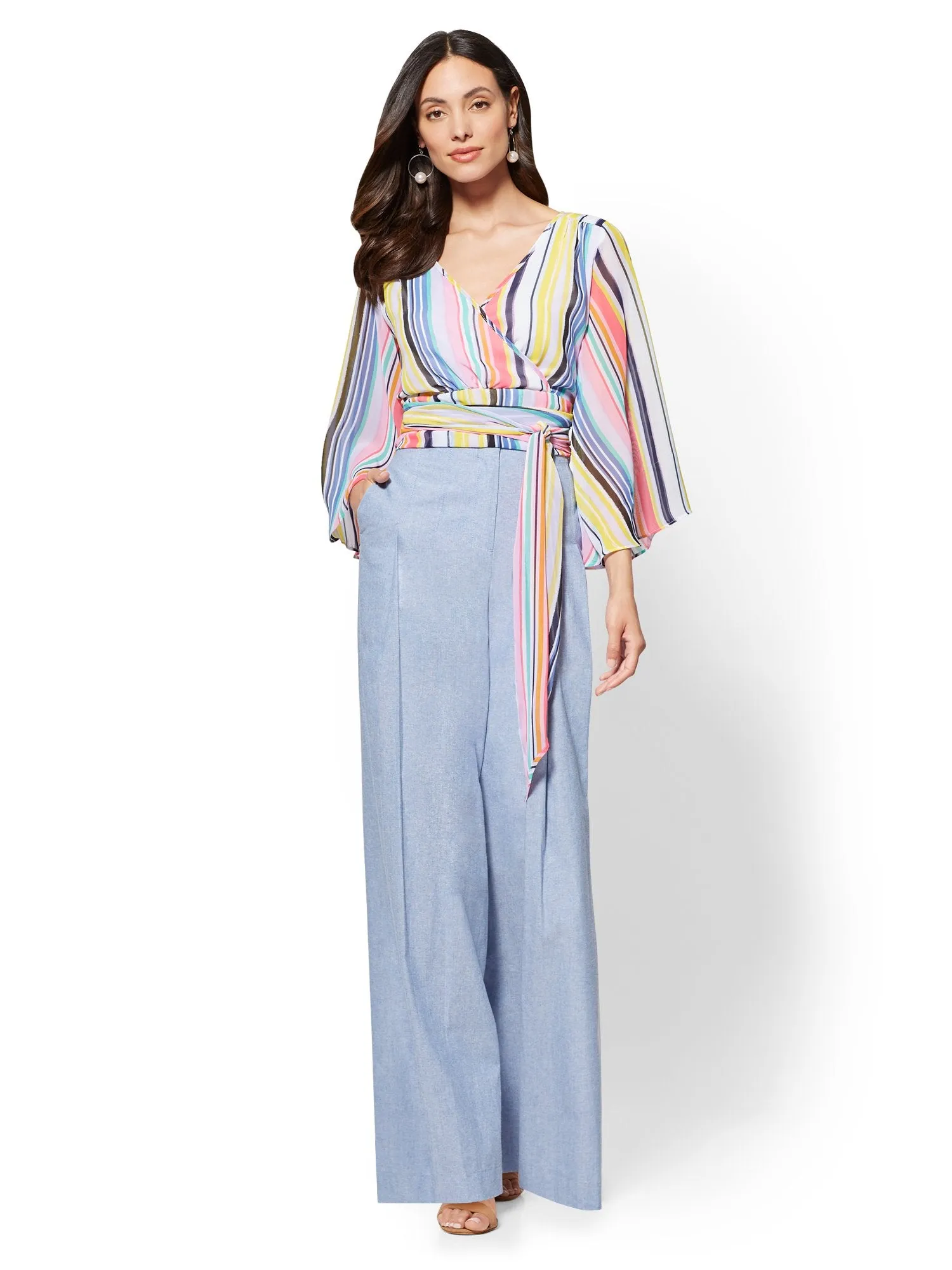 Tall High-Waist Pleated Palazzo Pant - 7th Avenue