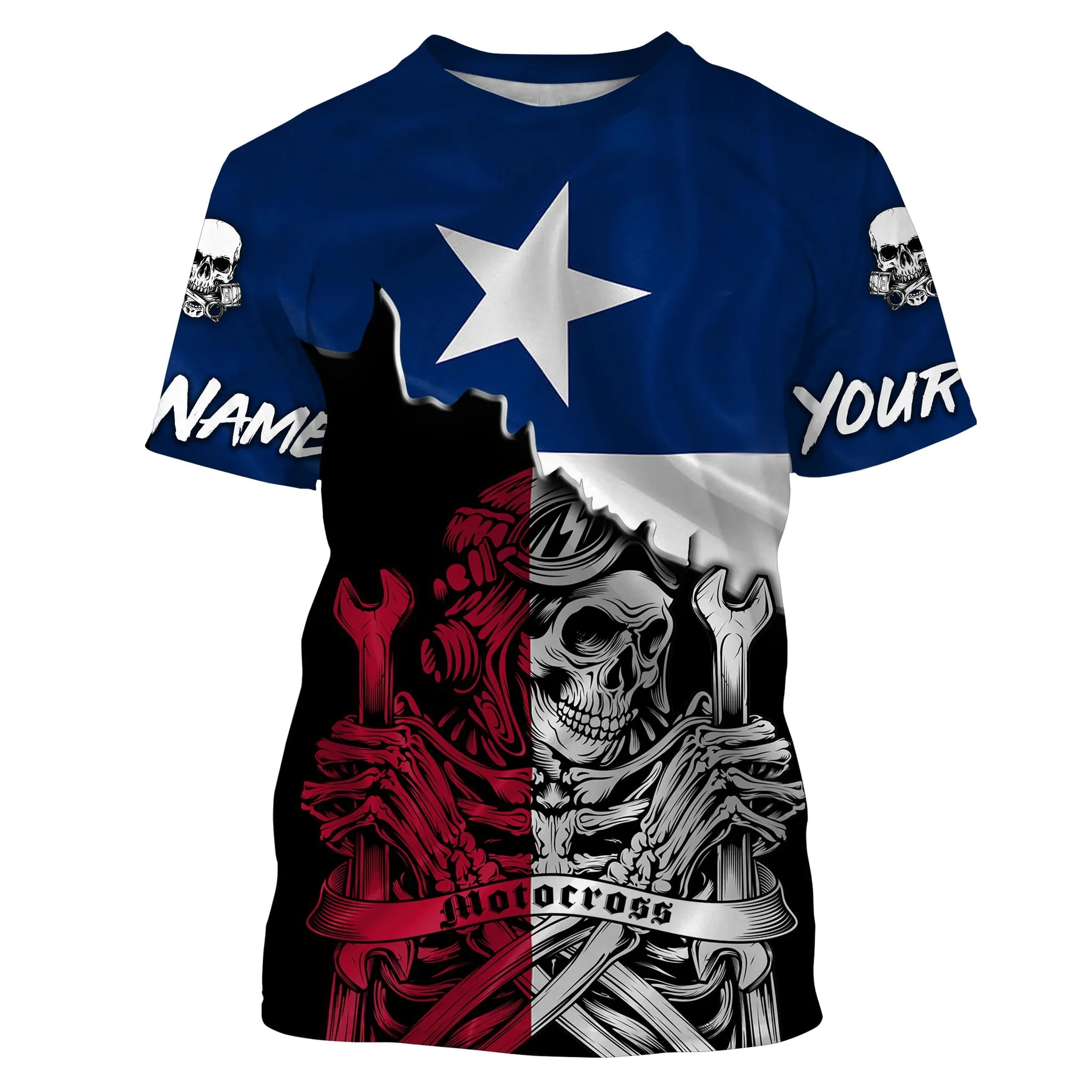 Texas Flag Riding Jersey - Personalized Motocross Off-Road Dirt Bike Motorcycle Racewear
