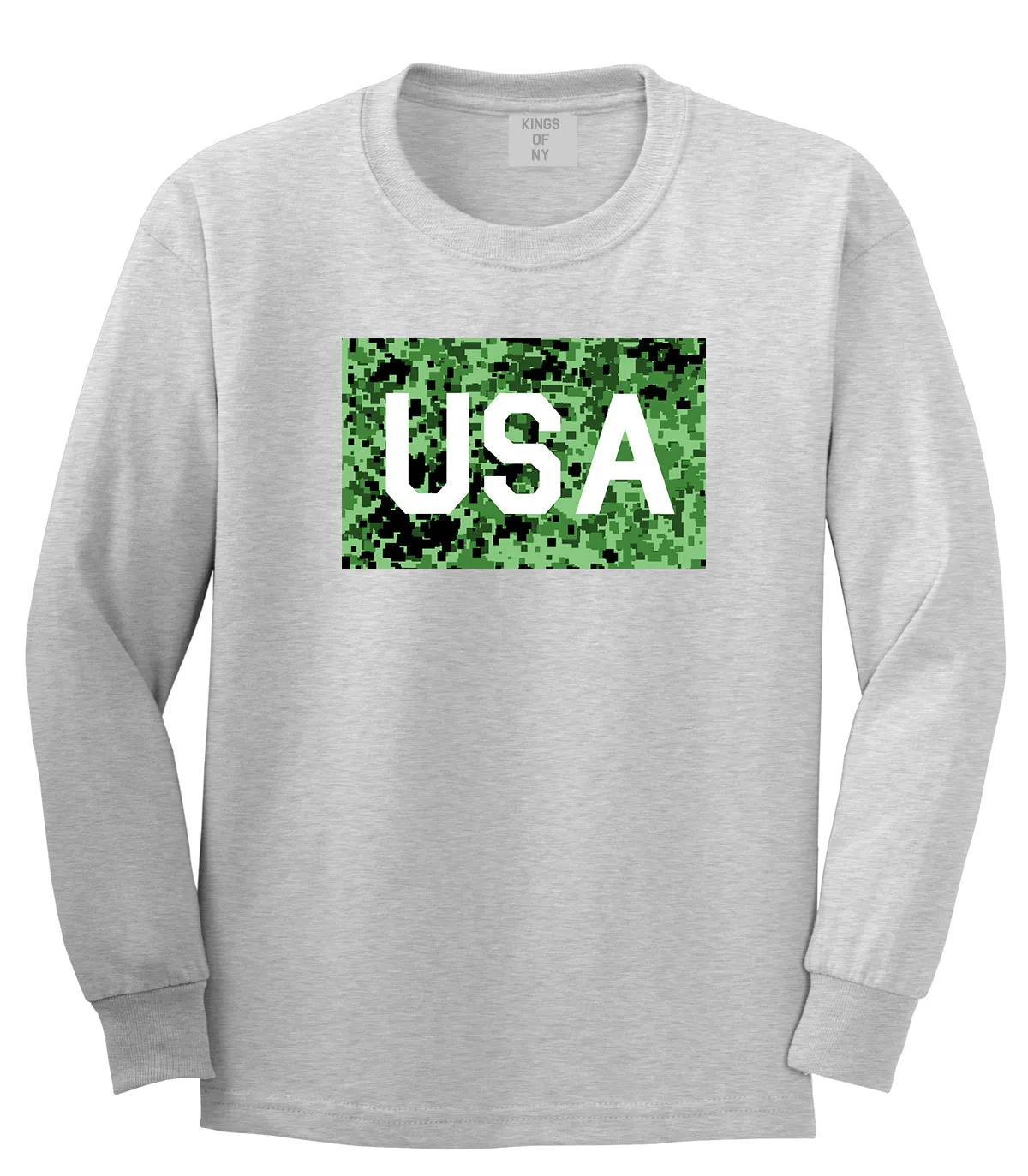 USA Digital Camo Army Mens Long Sleeve T-Shirt