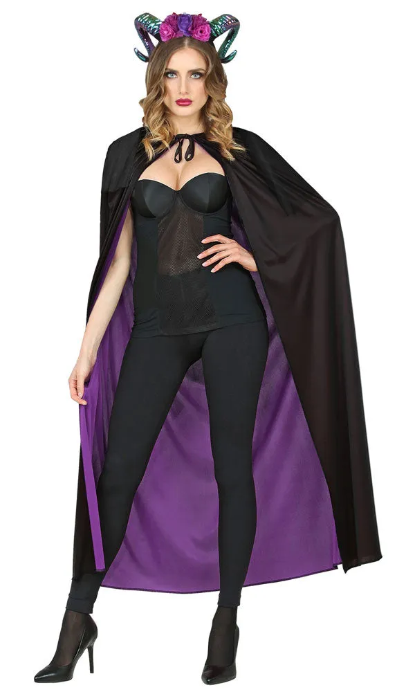 Wendbares Cape schwarz-violett