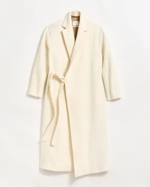Wool Blend Wrap Coat