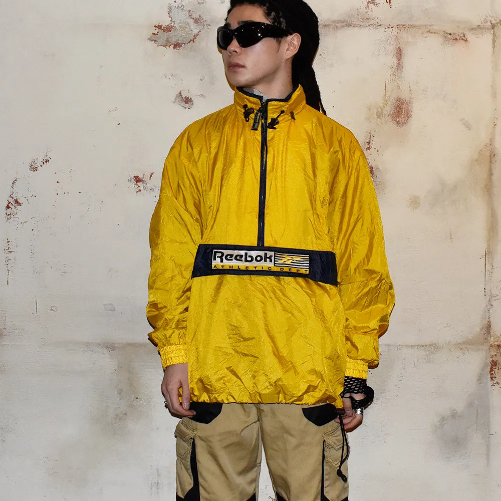 Y2K Reebok athletic dept リップストップナイロン アノラックパーカー 240330H