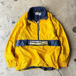 Y2K Reebok athletic dept リップストップナイロン アノラックパーカー 240330H